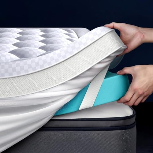 5 Inch Mega Support Memory Foam Full Size Mattress Topper by Biteany