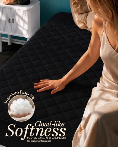Queen Mattress Pad, Quilted Mattress Protector Topper fits 16" Deep Pocket - Image 5