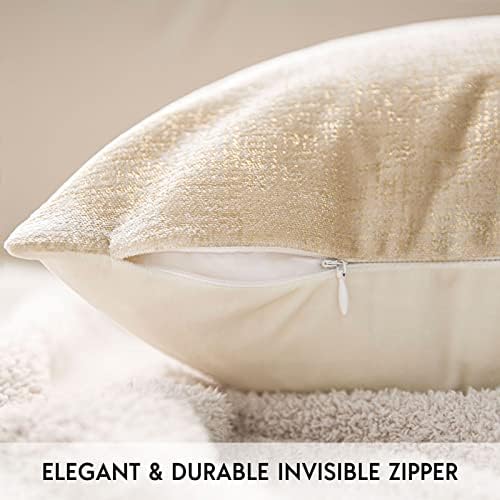 Phantoscope Pack of 2 Sparkling Velvet Decorative Solid Throw Decorative Pillow - Image 3