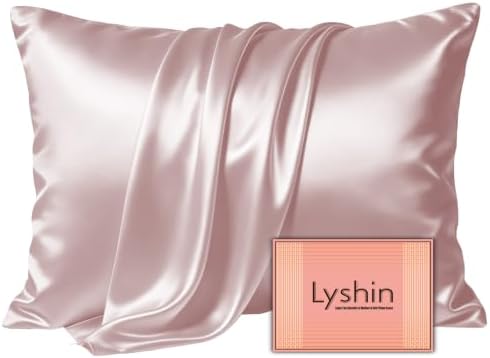 LYSHIN Pink Silk Pillowcase Standard Size by LYSHINSILKPILLOWCASES