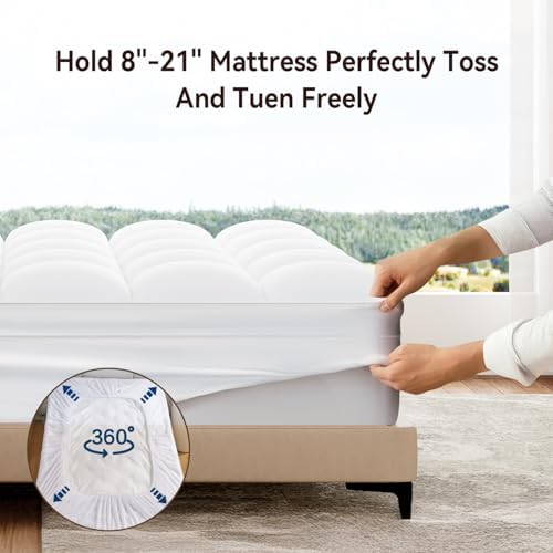 ABENE RV Short Queen Mattress Topper, Thick Pillow Top Mattress Pad - Image 5