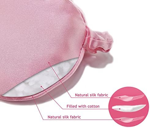 Sleep Mask, Silk Eye Mask Satin Blindfold Travel Eye Cover Eyeshade - Image 4