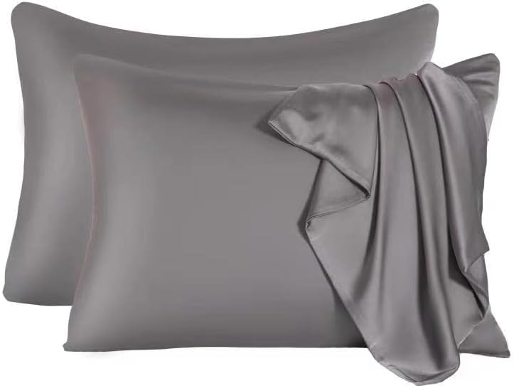 2 Pcs Mulberry Silk Pillowcase for Hair and Skin, Cooling Silk Pillow Case by SIYUAN