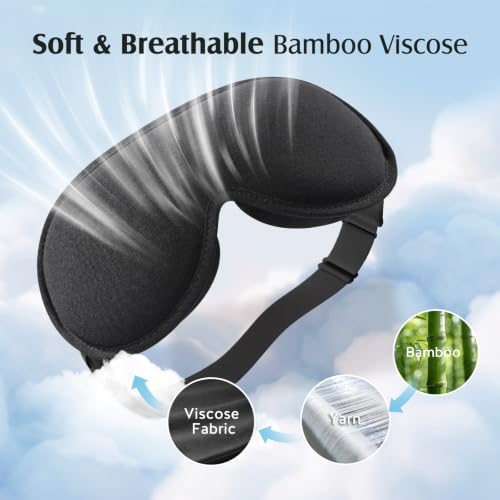 YFONG Sleep Mask Women Men for Lash Extension, Breathable Bamboo Viscose - Image 5