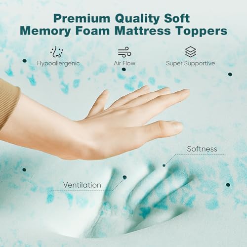 Sweetcrispy Memory Foam Mattress Topper Full, 2 Inch Thick - Image 2