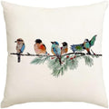 RABUSOFA Christmas Pillow Covers 18x18 Inch Birds Christmas Decorations by RABUSOFA