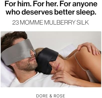 Dore & Rose Deep Sleep Mask, 100% Pure Silk Eye Mask - Image 6