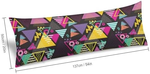 Retro 80s 90s Body Pillow Pillowcase Retro Memphis Pattern Long Body Pillow - Image 3