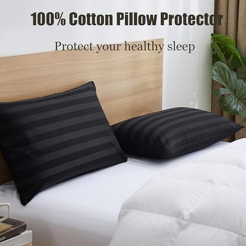 100% Cotton Zippered Pillow Protectors Standard Size - Image 4