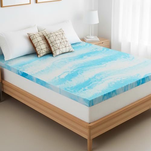 3 Inch Cal King Mattress Topper, Gel Memory Foam Mattress Bed Pad by SageNest