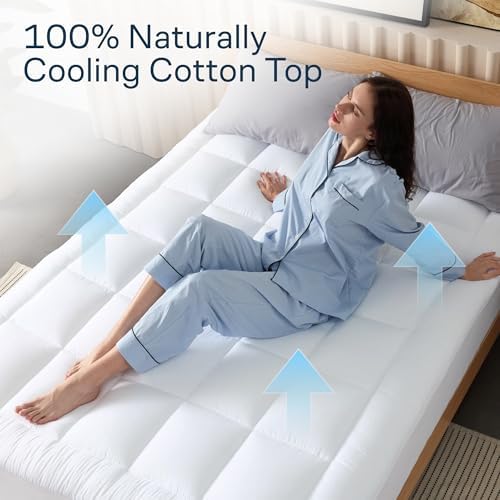 Niagara Sleep Solution 100% Cotton Top Full XL Mattress Pad, Pillow Top - Image 3