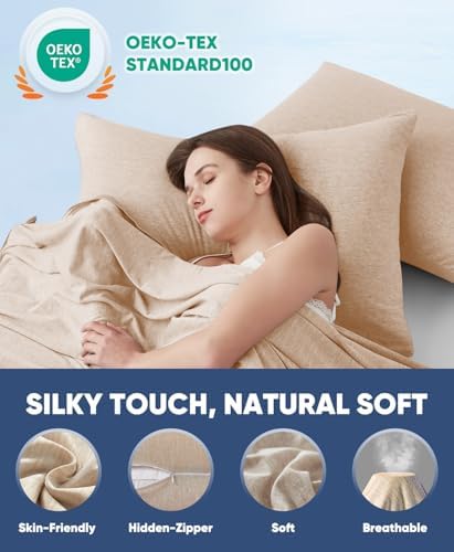 LUXEAR Cooling Pillow Cases for Hot Sleepers, Queen Size - Image 7