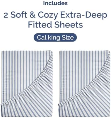 CGK Linens 2 Pack Extra Deep Cal King Fitted Sheets - Image 4