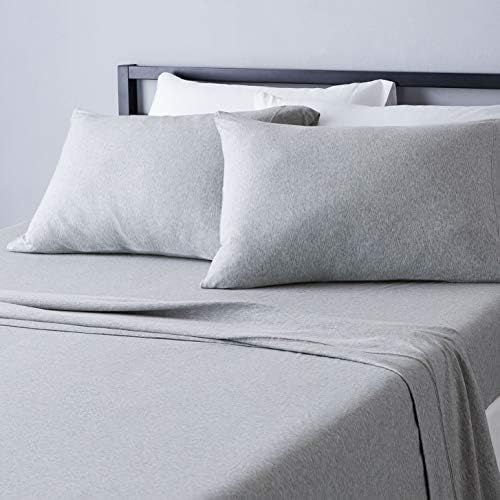 Amazon Basics 4 Piece Bed Sheets Set, 100% Cotton Jersey, Includes Super Soft by AmazonBasics
