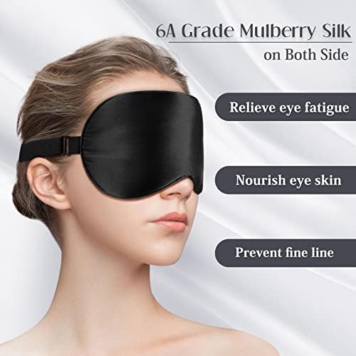 LULUSILK Mulberry Silk Sleep Eye Mask, Blindfold - Image 2