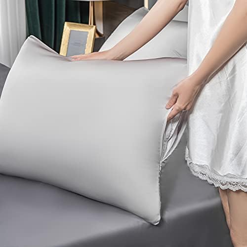 Mulberry Silk Pillowcase for Hair and Skin, Queen Size Cooling Silk Pillow Case - Image 6