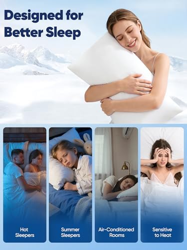 Avolare Cooling Pillow Cases for Hot Sleepers Queen Size Set of 2 - Image 5