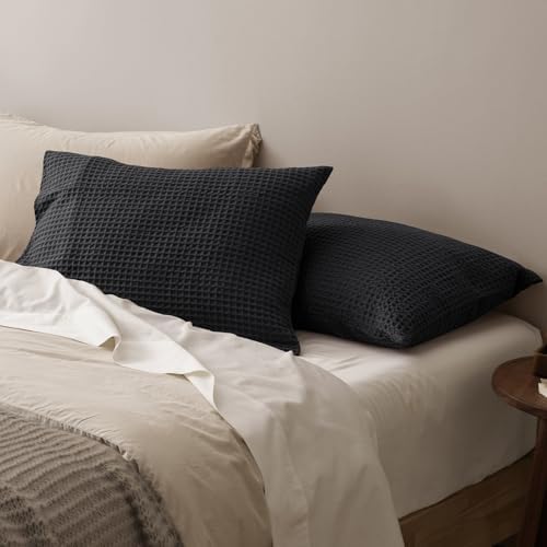 PHF Ultra Soft Waffle Pillow Shams Standard Size 20"x26", No Insert - Image 3