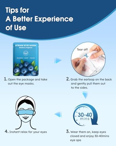 20-Pack Steam Eye Masks for Dry Eyes, Self Heating Warm Compress - Image 6