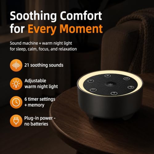Kipcush White Noise Machine for Sleeping, Baby & Adults, High-Fidelity - Image 2