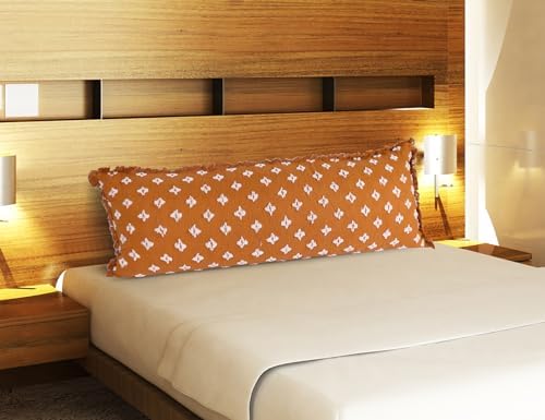 Boho Body Pillow Cover with Tassel Fringe, 3D Flower Patterned Decorative Extra - Image 3