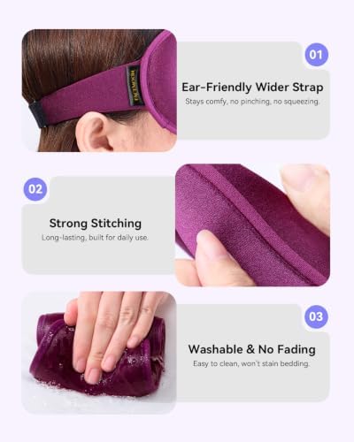FACEMOON 3D Blackout Weighted Sleep Mask - Image 5