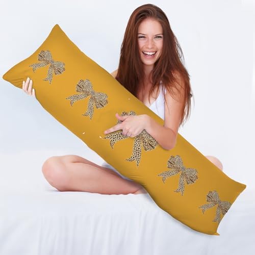 Pink Ribbon Bow 20x54 Body Pillow Cover, Preppy Room Dorm Decor, Girly Room - Image 3