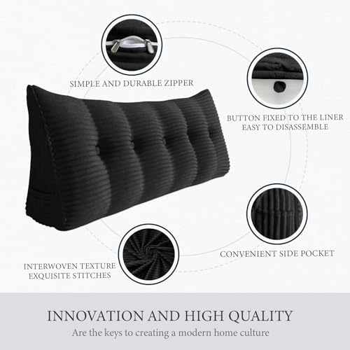 Headboard Pillow Queen, Bed Wedge Pillow Headboard Headrest - Image 3