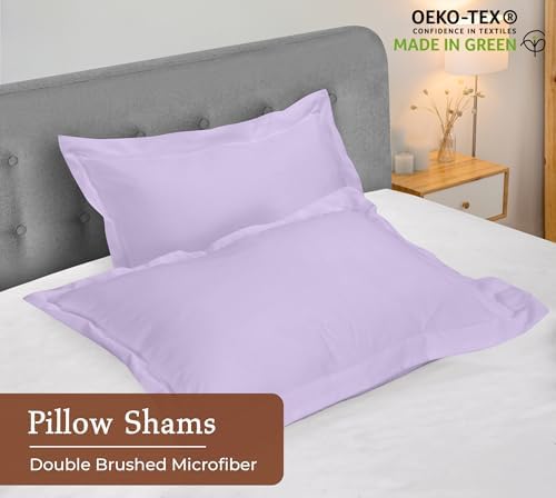 Royale Linens Microfiber Euro Size Pillow Shams Set of 2 - Image 3