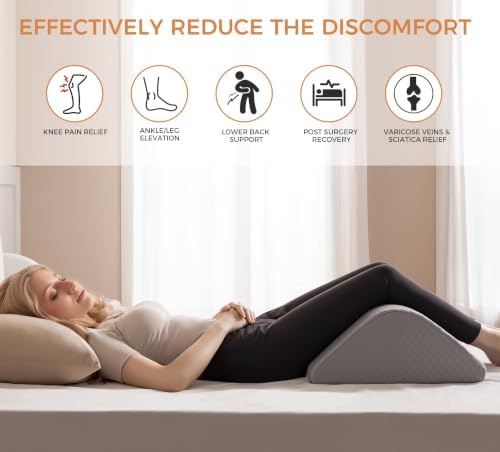 Knee Wedge Pillow for Post-Surgery Recovery-Leg Elevation Support for Sleep - Image 3