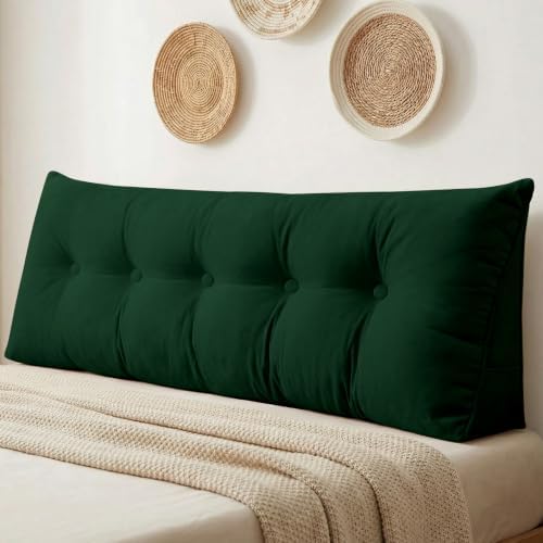 DANGHOOGY Headboard Pillow Queen, Large Triangular Wedge Headboard Pillow by DANGHOOGYFurnitureCushions