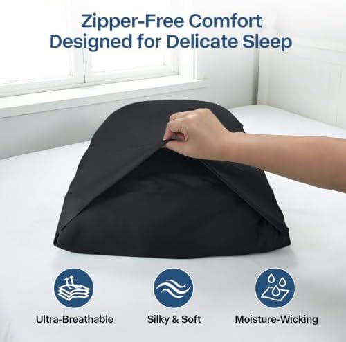 Luxury Cooling Pillowcases King Size 2 Pack, Q-Max>0.4 Cool Touch - Image 6