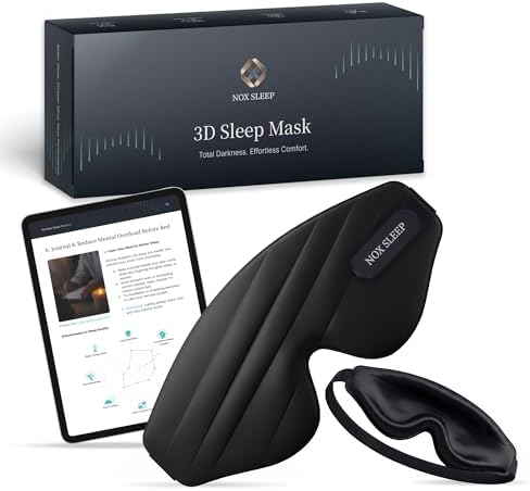 Nox Sleep 3D Sleep Mask for Men, 100% Blackout Eye Mask for Sleep, Ice Silk by NOXSLEEP