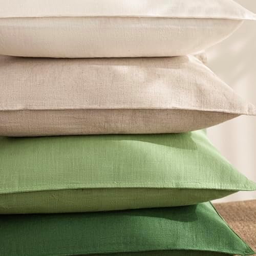 Foindtower Decorative Linen Lumbar Throw Pillow Covers 12x20 Lime Green - Image 7