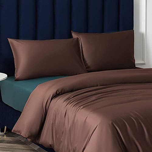 NTBAY Standard Satin Pillowcases, Dark Brown - Image 5