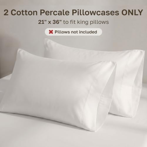 California Design Den 100% Organic Cotton 2-Pack Pillowcase King Size - Image 3