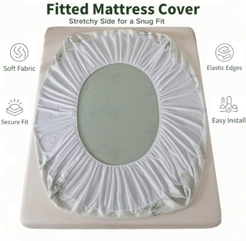 WhatsBedding Mattress Topper Cover Full Size, Breathable Viscose Made from - Image 4