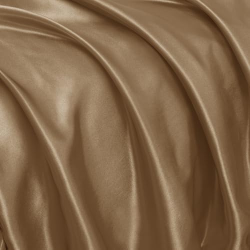 Homiest Camel Brown Ruffle Satin Body Pillow Cover - Image 7