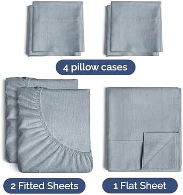 Split King 7 Piece Bed Sheet Set - Image 2
