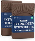 CGK Linens 2 Pack Extra Deep Queen Fitted Sheets by CGKUnlimited