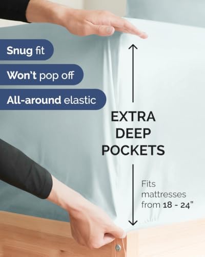 CGK Linens Extra Deep Flex Top Split Head King Fitted Sheet Only - Image 2