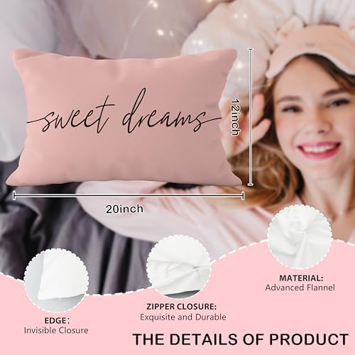 Sweet Dreams Pillow Cover 12x20, Decorative Throw Pillow Covers - Image 6
