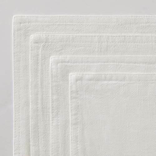 MIULEE Cream Boho Linen Decorative Pillow Covers 18x18 Inch Pack of 4 - Image 6