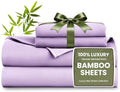 Love's cabin 4 Piece Queen Sheet Set, 100% Rayon Derived from Bamboo, Cooling & by Lovescabin