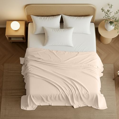 Queen Size Flat Sheet Only Pack of 6, Ultra Soft Hotel Sheets - Image 2