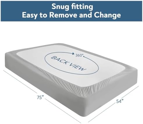 Full Mattress Pad, Soft Quilted Air Mattress Topper Full - Image 2