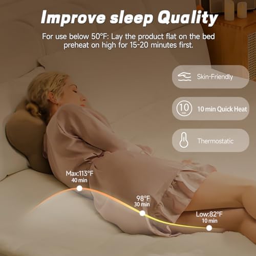 Templewet Heated Mattress Pad Mini Twin Size, Bed Warmer, Machine Washable - Image 6