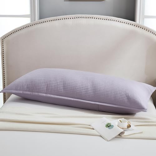 Quilted Body Pillow Cover, Striped Long Size 21"x54" Body Pillowcase 1PC Soft - Image 4