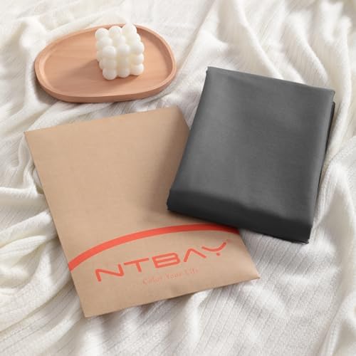 NTBAY Cotton King Pillowcases, Dark Grey - Image 4