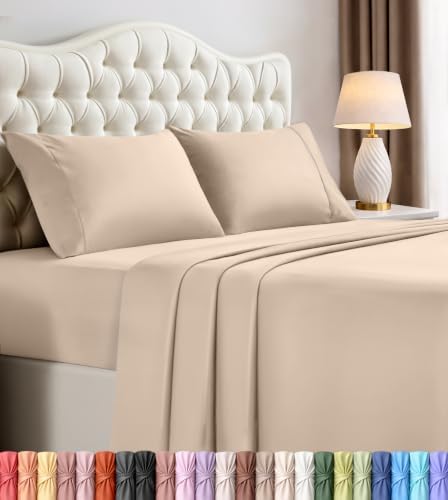 Queen Sheets Set, 4 Pieces 16" Deep Pocket Hotel Luxury Bed Sheets by UTOPIABEDDING